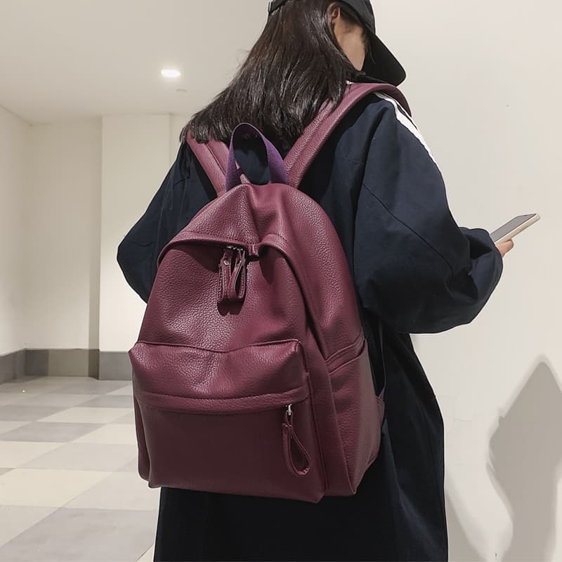 レザーリュック 大容量合皮製リュック 上質素材通学バック