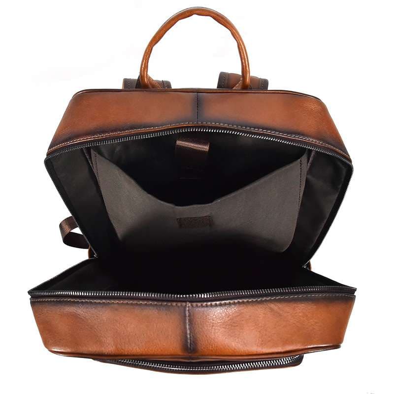 レザーリュック 本革製高級パソコンリュック 古風牛革背負い鞄 ビジネス