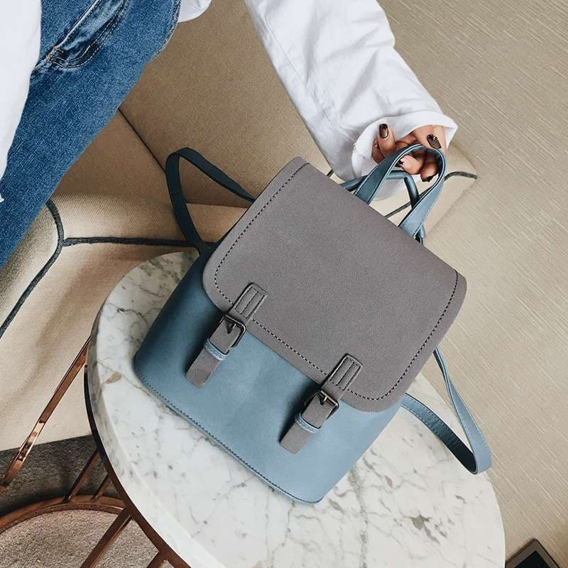 レザーリュック 女性用二段バックル式 ビジネス