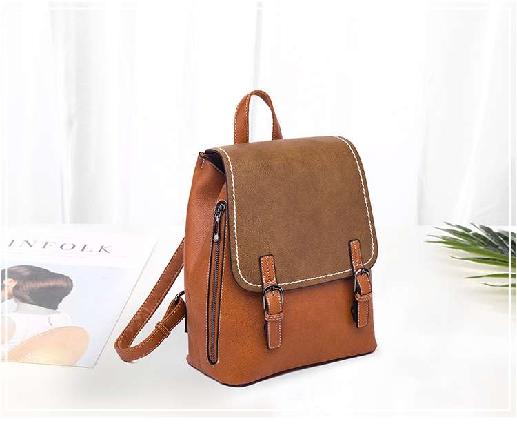 レザーリュック 二色使い本革リュック 通勤用レザー鞄 ビジネス