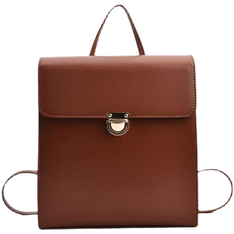 レザーリュック 女性用四角型本革背負い鞄 収納力抜群 ビジネス