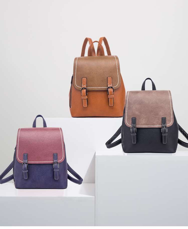 レザーリュック 二色使い本革リュック 通勤用レザー鞄 ビジネス