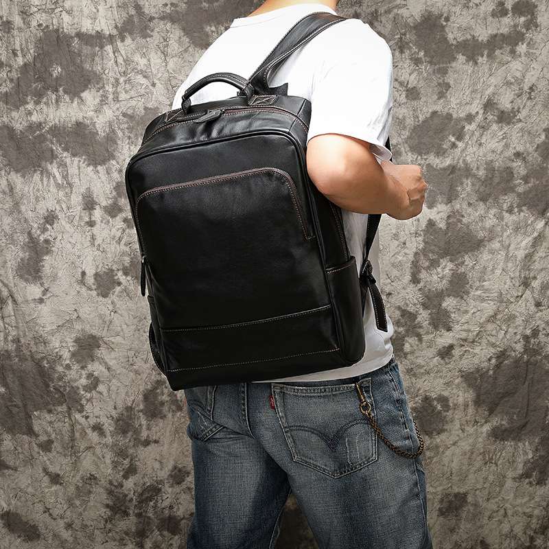 レザーリュック 本革製計算機用背負い鞄 高品質革製通勤鞄 ビジネス