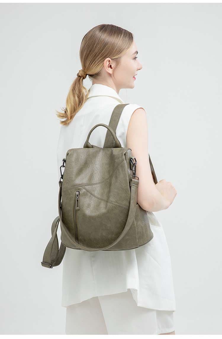 レザーリュック 女性用多機能パソコン対応 ビジネス