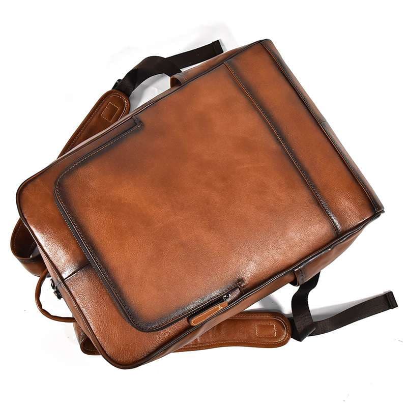 レザーリュック 本革製高級パソコンリュック 古風牛革背負い鞄 ビジネス