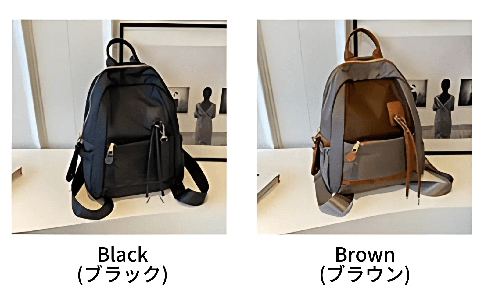 レザーリュック 女性用上品本革装飾通勤背負鞄 ビジネス