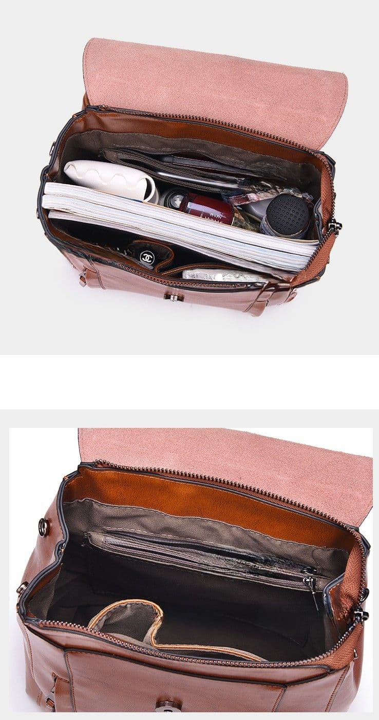 レザーリュック 上質本革フラップ式 ビジネス