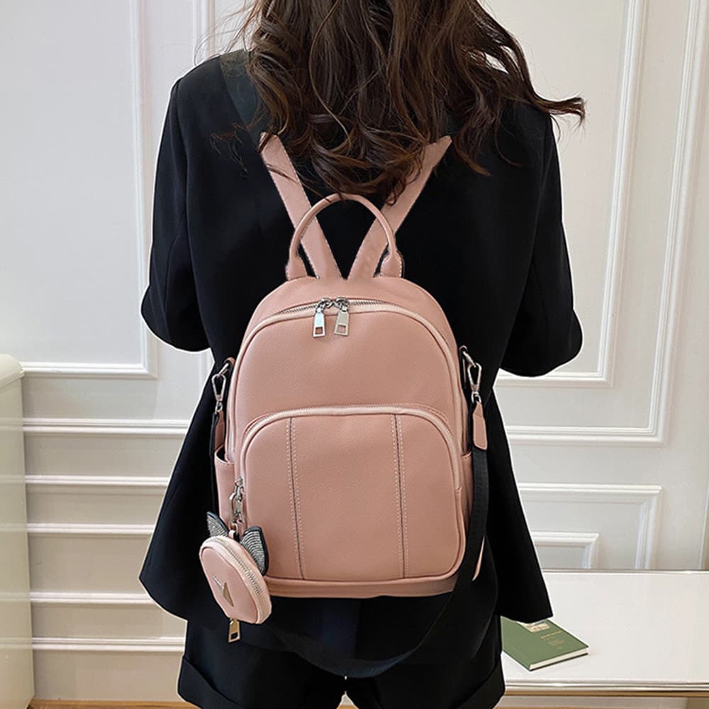 レザーリュック レザー風ミニリュック ショルダーバッグ 二通り使用 通学