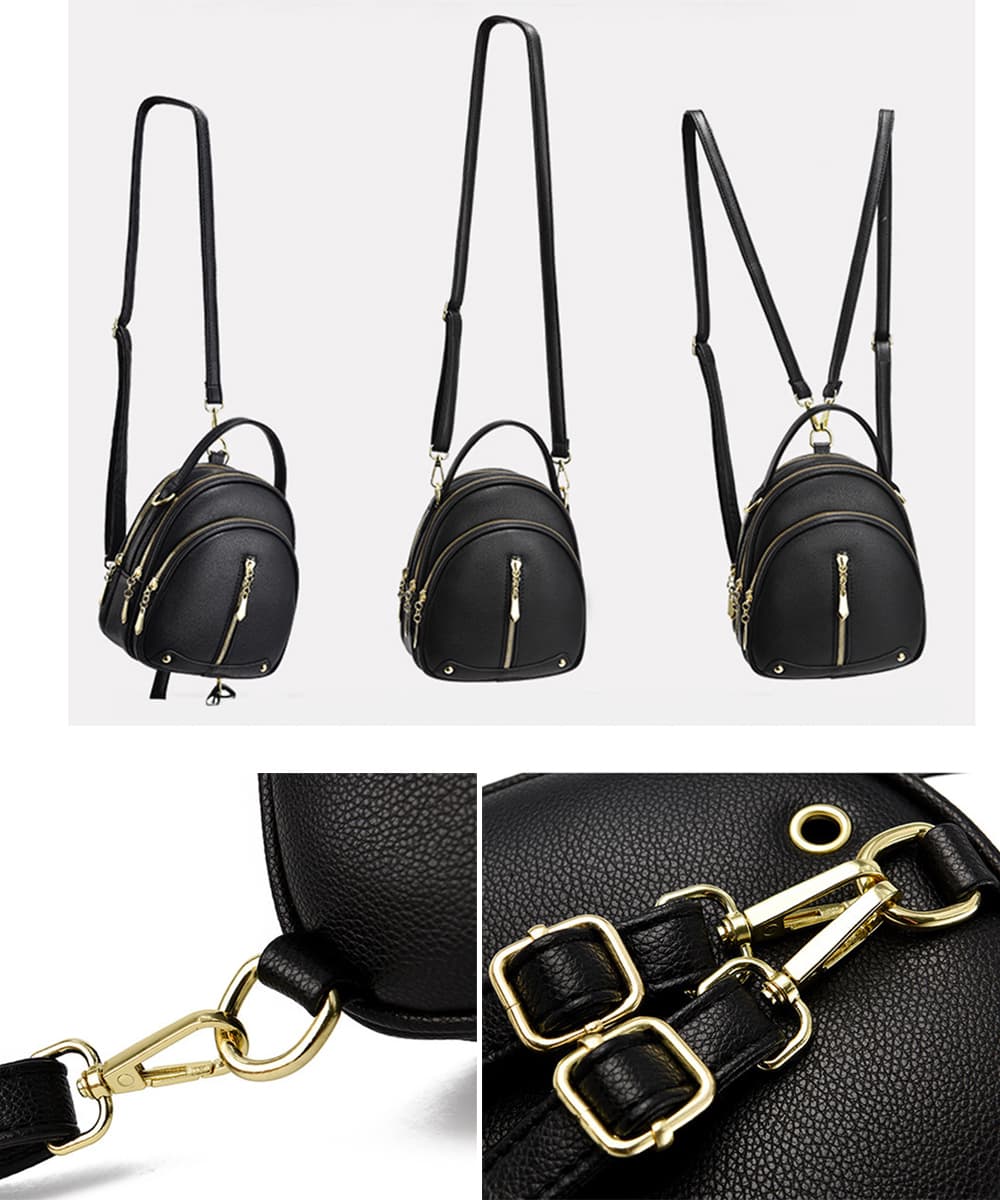 合皮ミニリュック 三通り使い レザーリュック