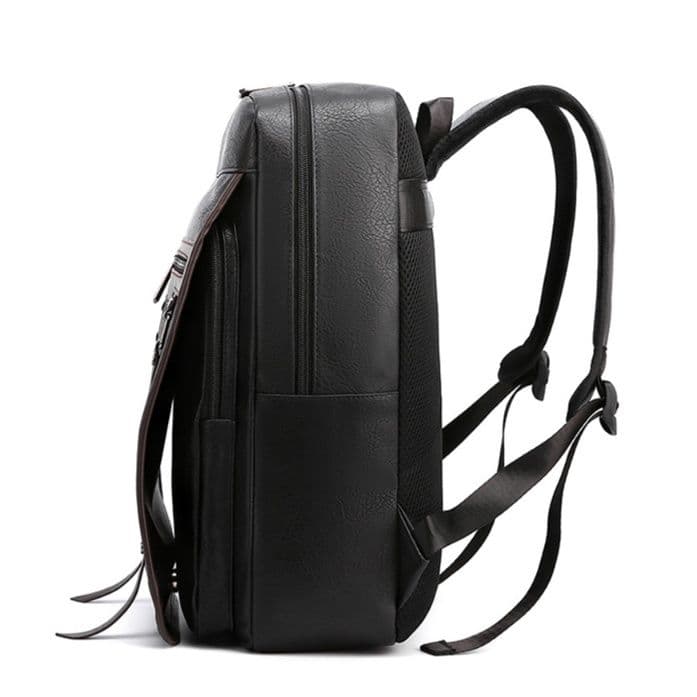 多機能スクエア　通学用PUレザーリュック