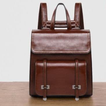 レザーリュック 本革フラップ式　通学
