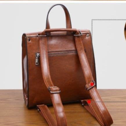 レザーリュック 本革フラップ式　通学