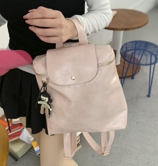 レザーリュック 合成皮革多機能背負い鞄ハンド付き 通学