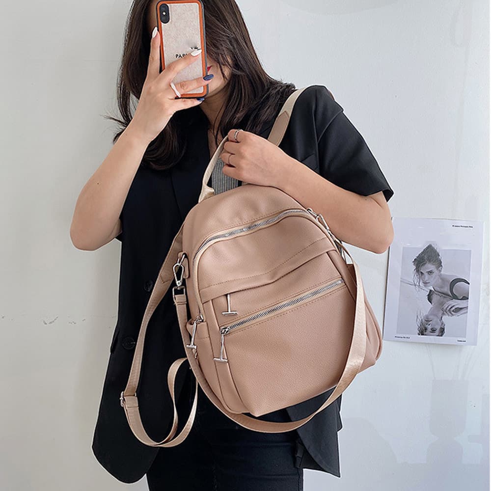 レザーリュック レディース大容量韓国風デザイン 通学