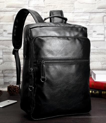 レザーリュック 男性用合成革製多機能型背負い鞄 ビジネス