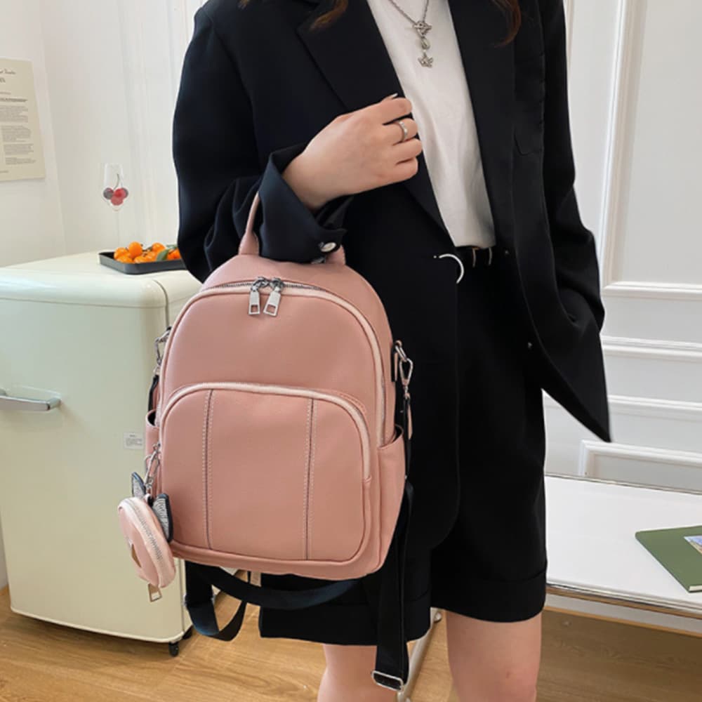 レザーリュック レザー風ミニリュック ショルダーバッグ 二通り使用 通学