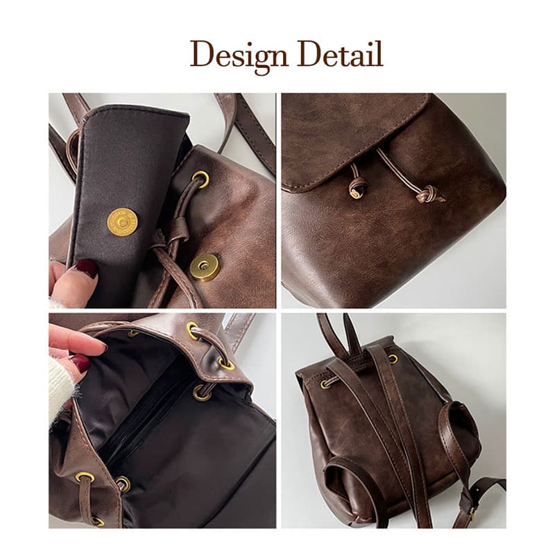 レザーリュック レザー調ミニリュック コンパクト大容量 軽量お出かけバッグ ビジネス