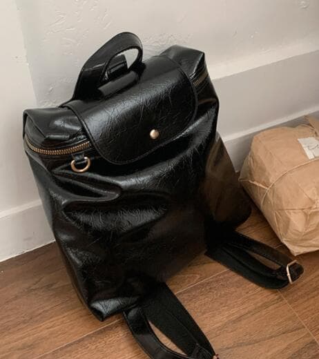 レザーリュック 合成皮革多機能背負い鞄ハンド付き 通学