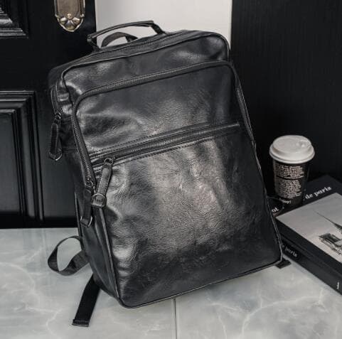 レザーリュック 男性用合成革製多機能型背負い鞄 ビジネス