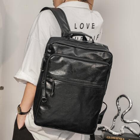 レザーリュック 男性用合成革製多機能型背負い鞄 ビジネス