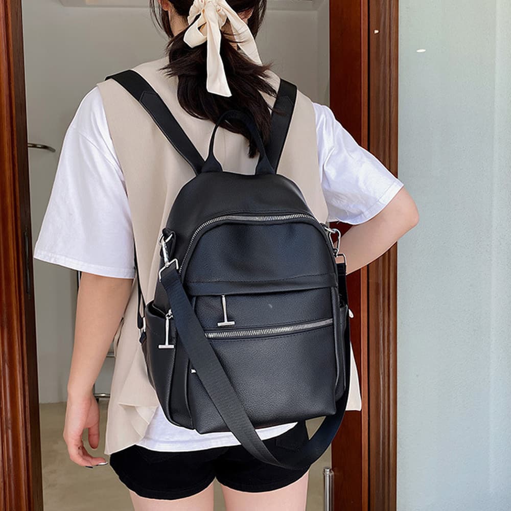 レザーリュック レディース大容量韓国風デザイン 通学
