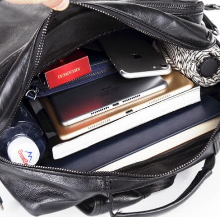 レザーリュック 男性用合成革製多機能型背負い鞄 ビジネス