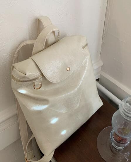 レザーリュック 合成皮革多機能背負い鞄ハンド付き 通学