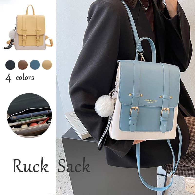 レディース レザーリュック 通勤通学対応 多機能バックパック