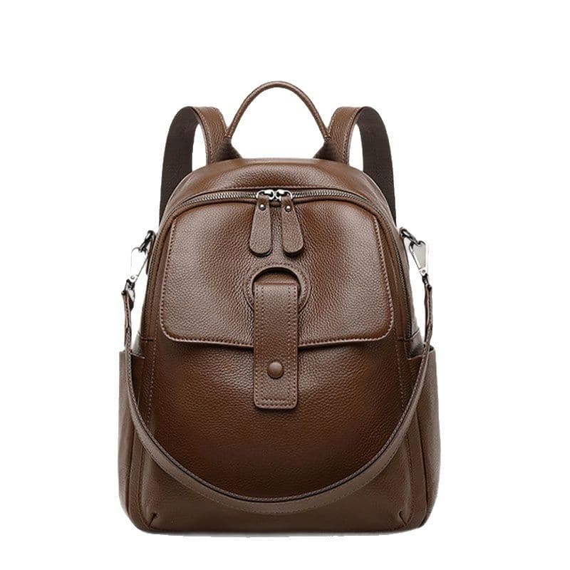 レザーリュック 本革フロントポケット付き多収納　通学