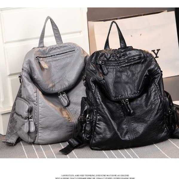 レザーリュック スタッズ装飾本革リュック黒色個性派 ビジネス