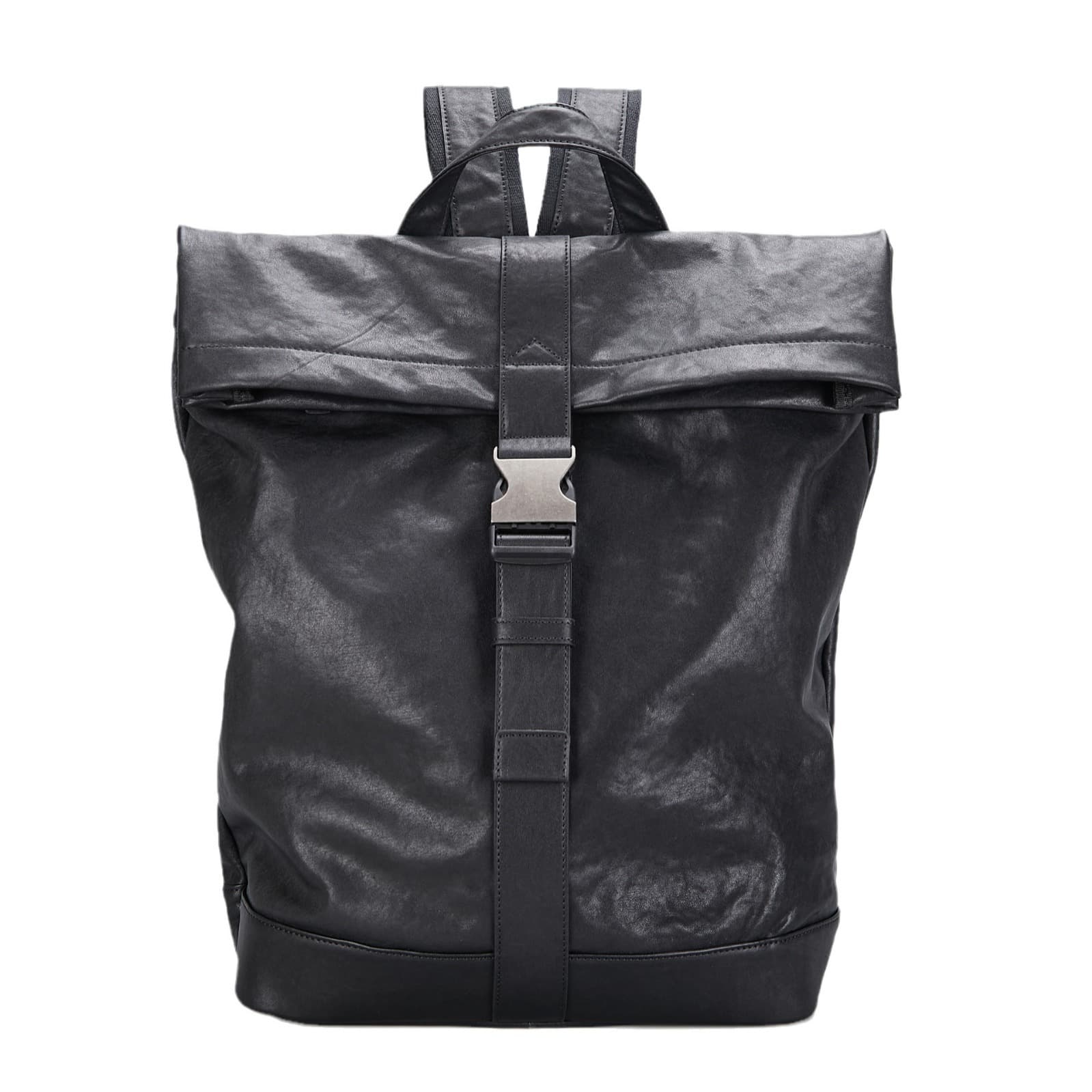 レザーリュック 男性用黒革鞄 洗練された本格ビジネスリュック