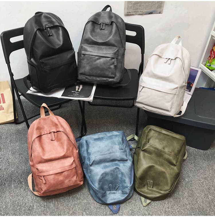 レザーリュック 男性用革製鞄 都市型洗練黒色通勤用背負い鞄 ビジネス