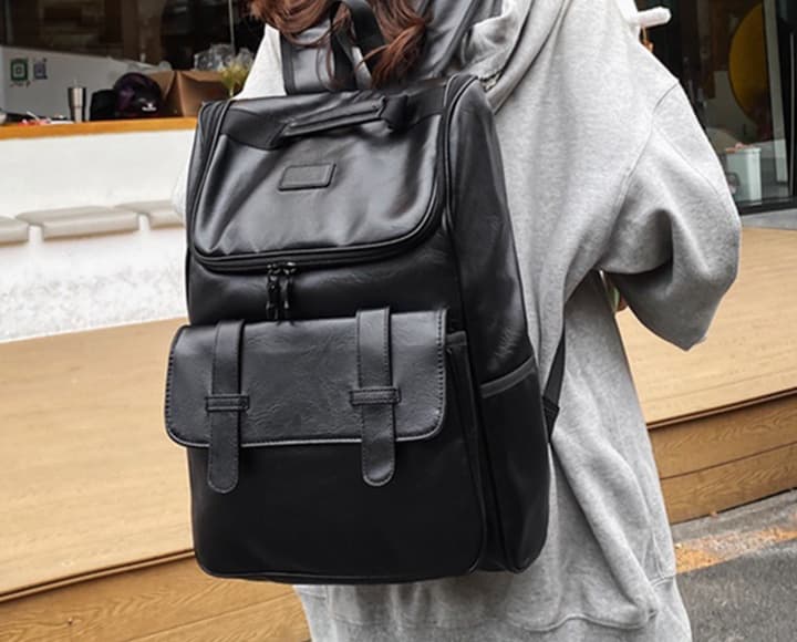 レザーリュック本革 都市派大容量鞄 ビジネス