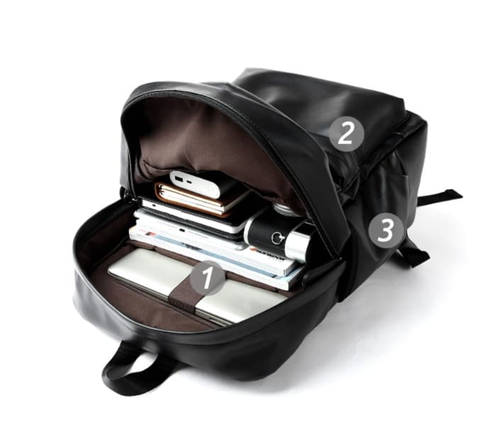 レザーリュック 男性用本革背負い鞄 洗練された多機能型 ビジネス