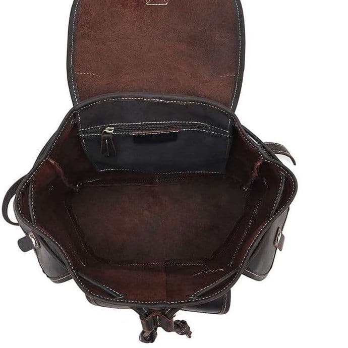 レザーリュック 職人仕上げ本革多機能ポケット付き男性用リュック ビジネス