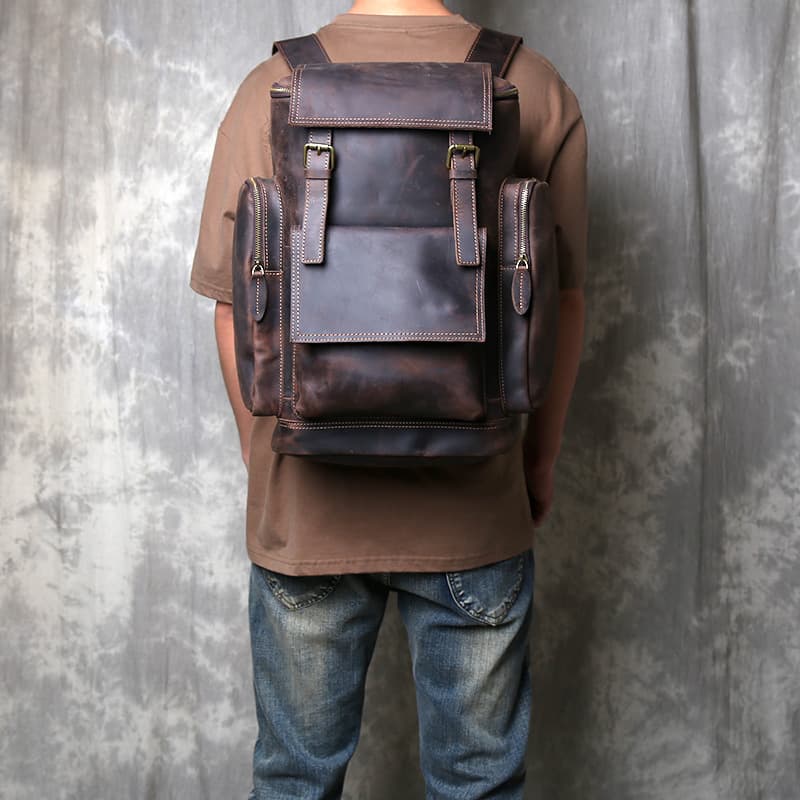 職人仕上げ本革レザーリュック メンズ大容量