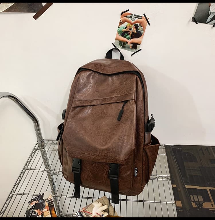 レザーリュック 男性用本革鞄 上質革製通勤通学背負い鞄