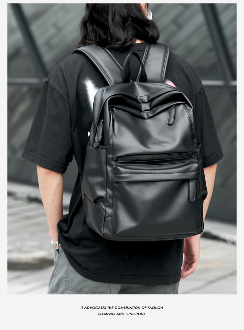 レザーリュック 男性用本革背負い鞄 洗練された多機能型 ビジネス