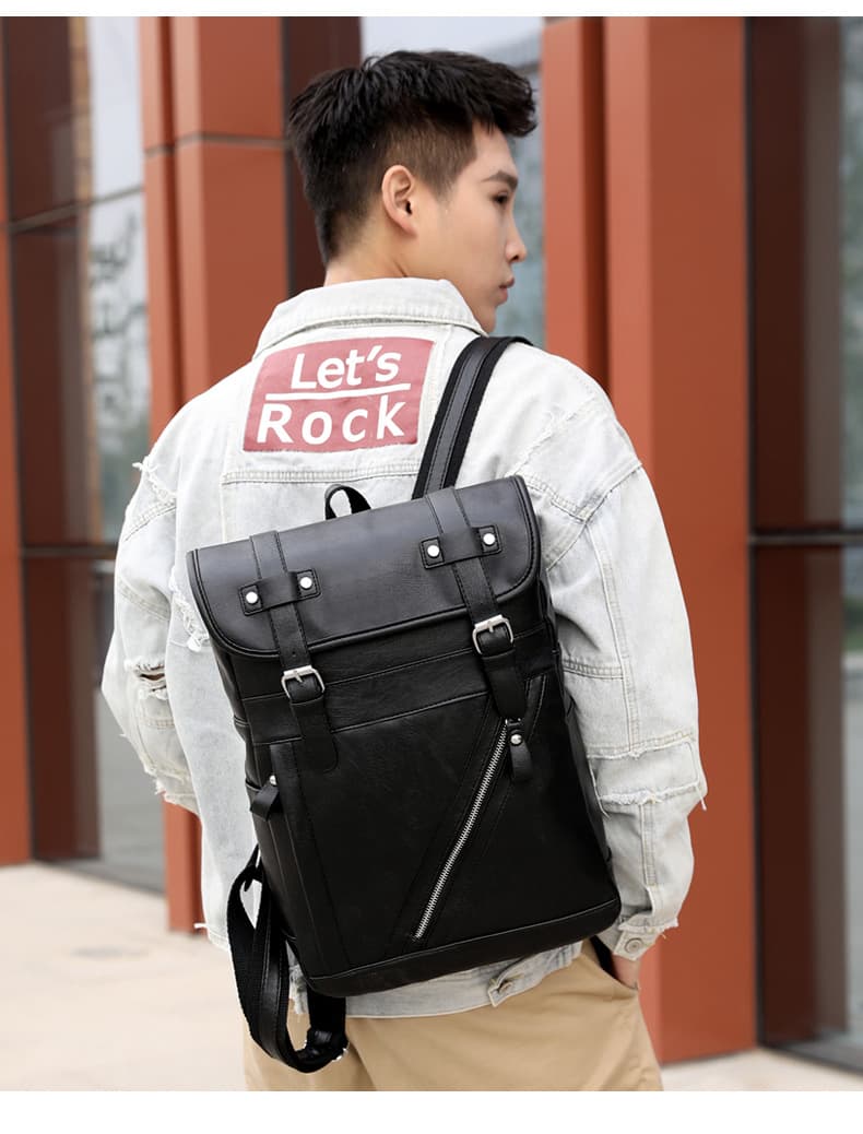 レザーリュック 男性用革製 復古風上質本革 ビジネス