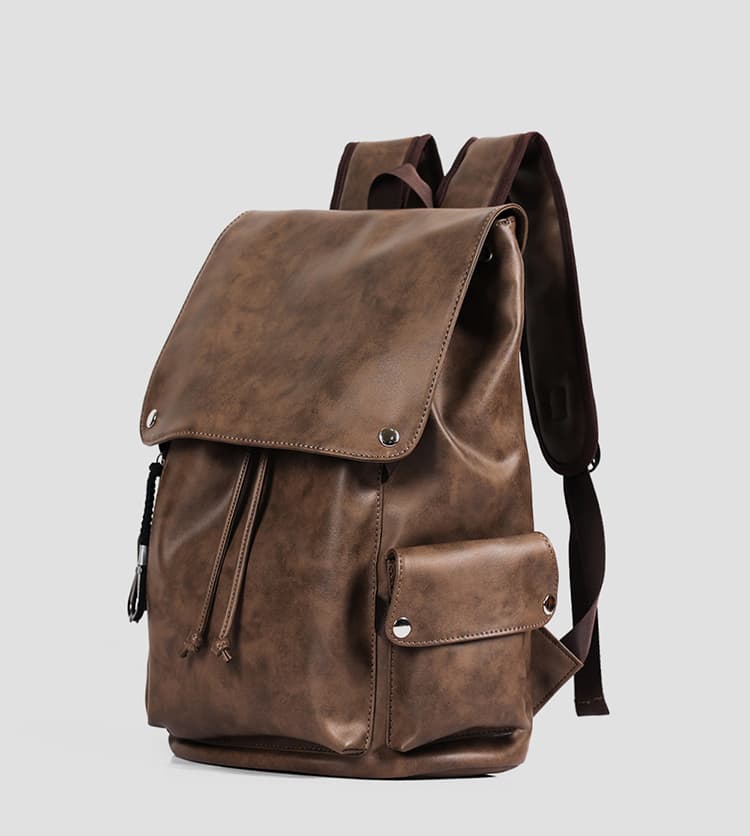 レザーリュック 男性用復古調本革リュックサック ビジネス