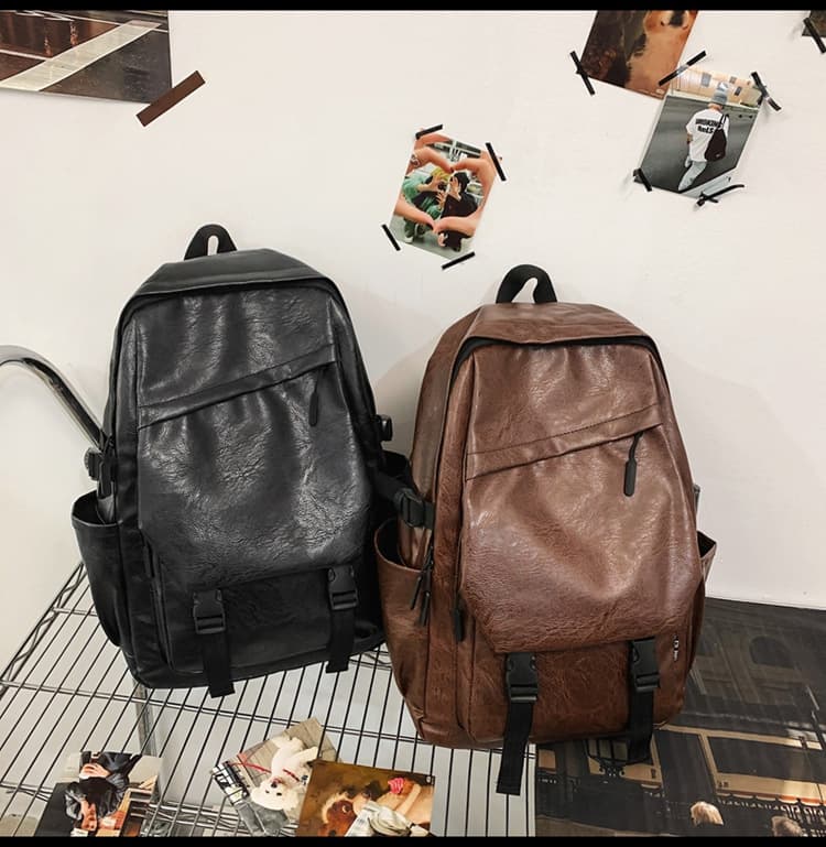 レザーリュック 男性用本革鞄 上質革製通勤通学背負い鞄