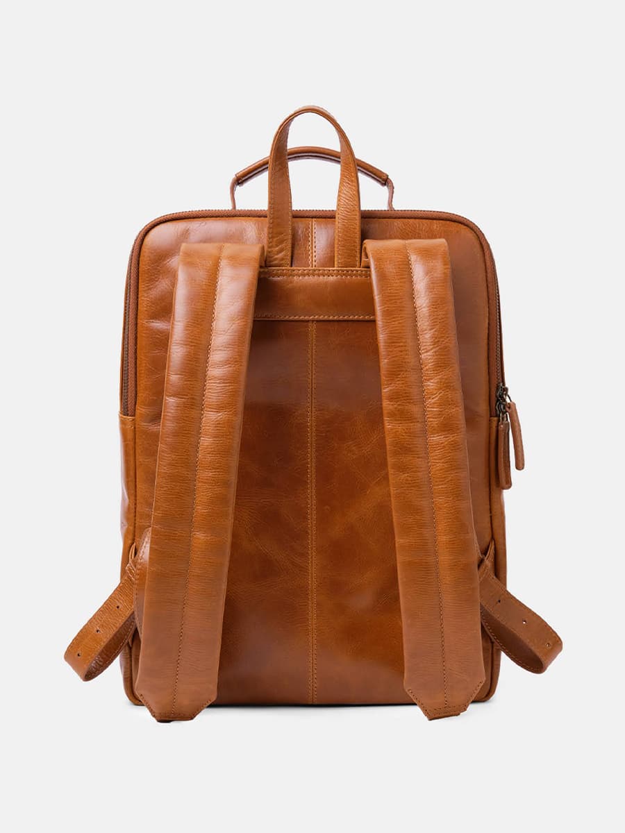 レザーリュックビジネス 洗練された角型大人レザーリュック