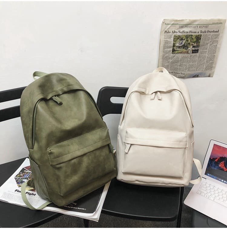 レザーリュック 男性用革製鞄 都市型洗練黒色通勤用背負い鞄 ビジネス