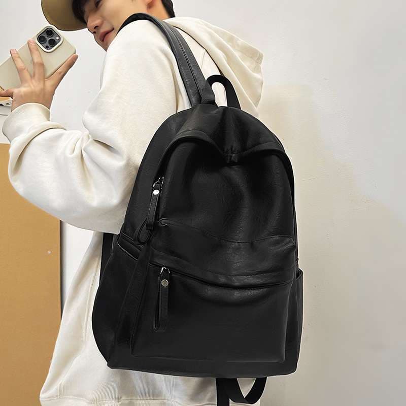 レザーリュック 防水大容量シンプルデザイン 通学