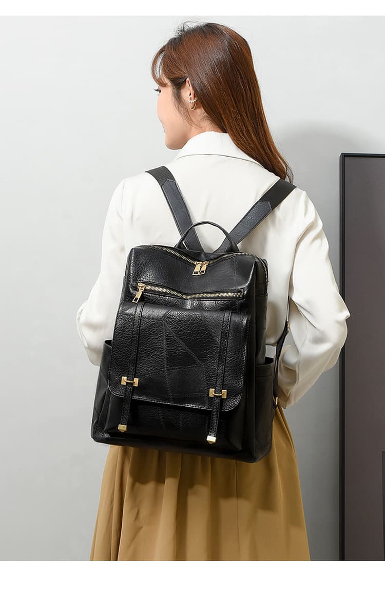 レザーリュック 防水本革調多機能 ビジネス